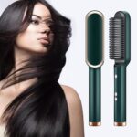 2-in-1 Hair Straightener Curling Brush - Professional Styling Tool for Women (Random Color)